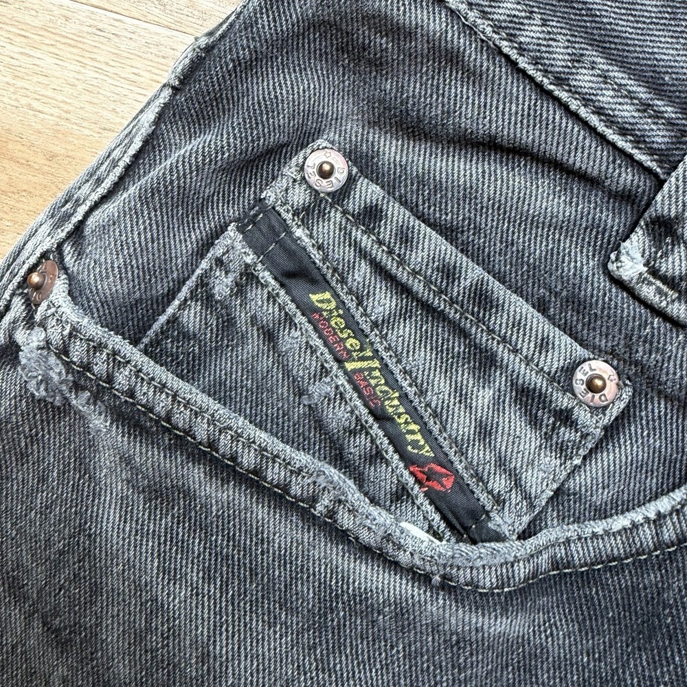 Vintage Diesel Saddle Jeans Men 32x32 Black Loose Tapered Distressed Grunge Y2K - Picture 9 of 16